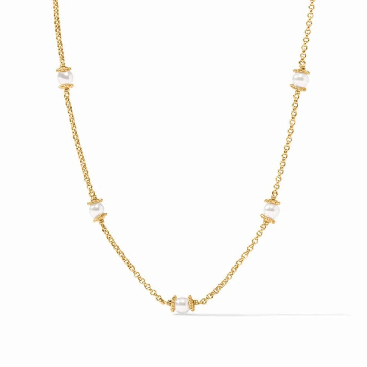 Hydra Delicate Station Necklace Pearl