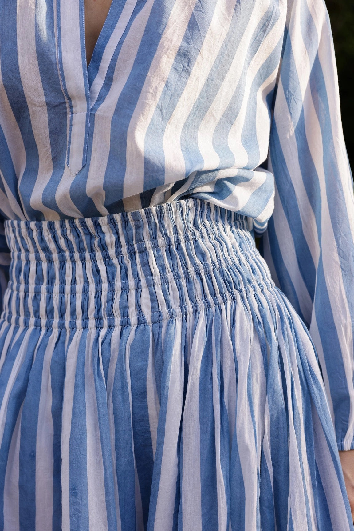 Porto Skirt Blue Stripes