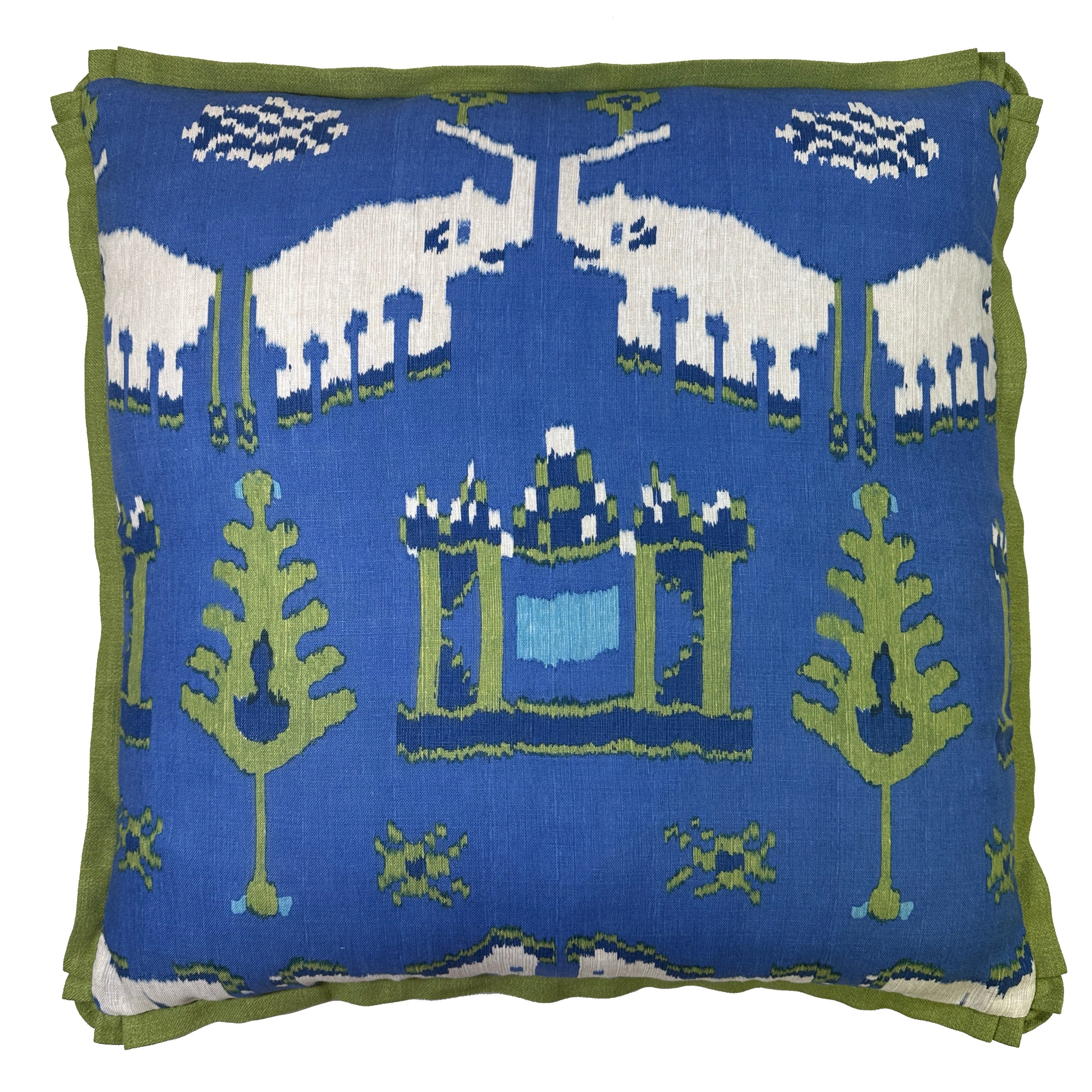 Thibaut Kingdom Parade Blue and Green 22"