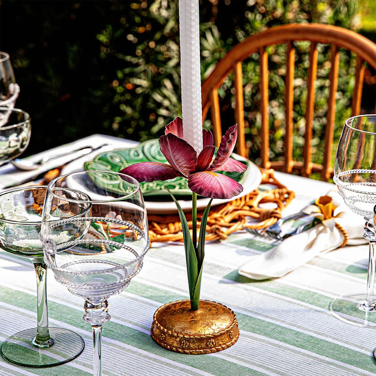 Meadow Walk Iris 9" Candlesticks