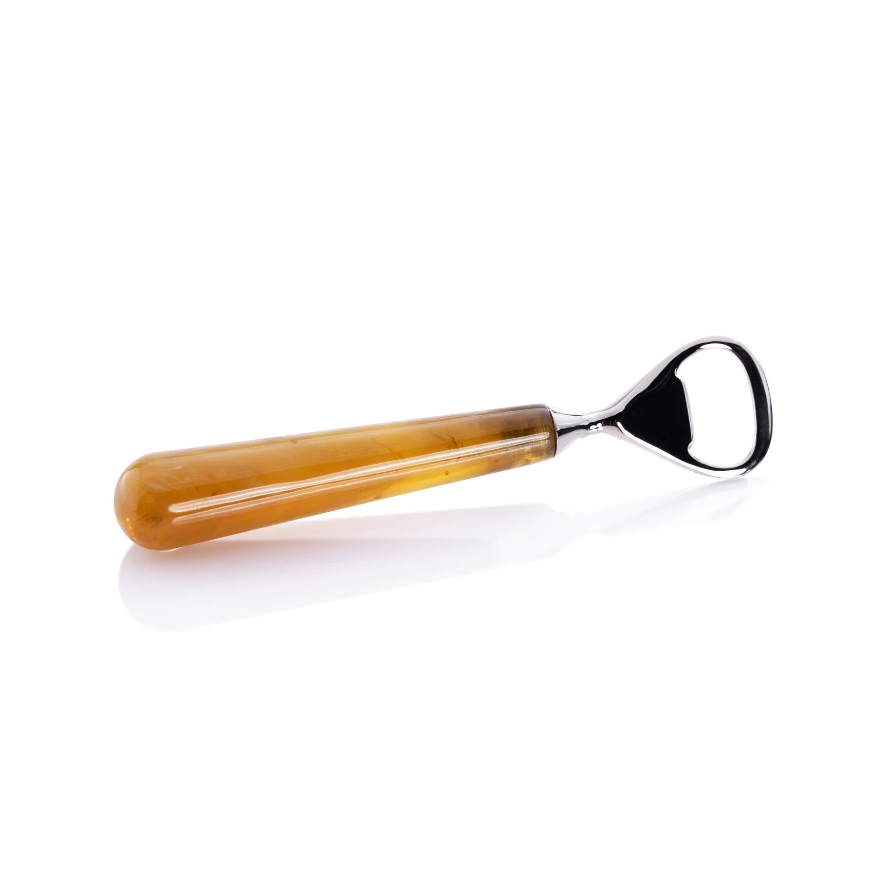 Spiga Bottle Opener - Nickel with Amber Accent