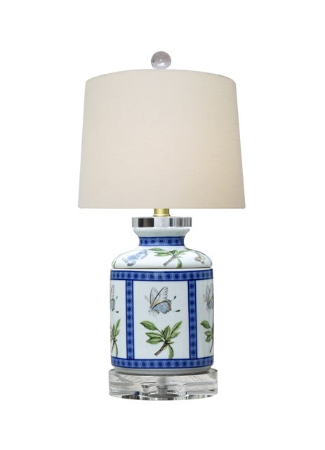Porcelain Butterfly Tissue Box Lamp
