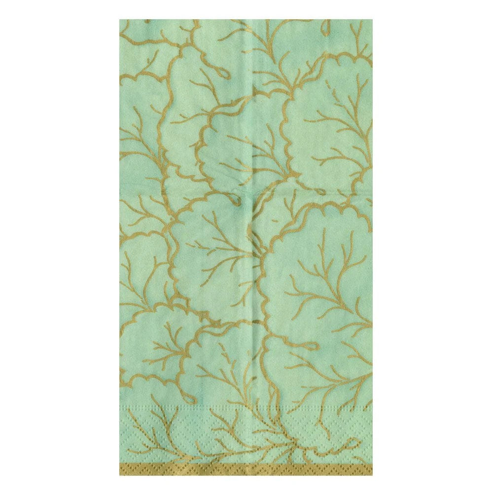 Gilded Majolica Celadon Guest Towels