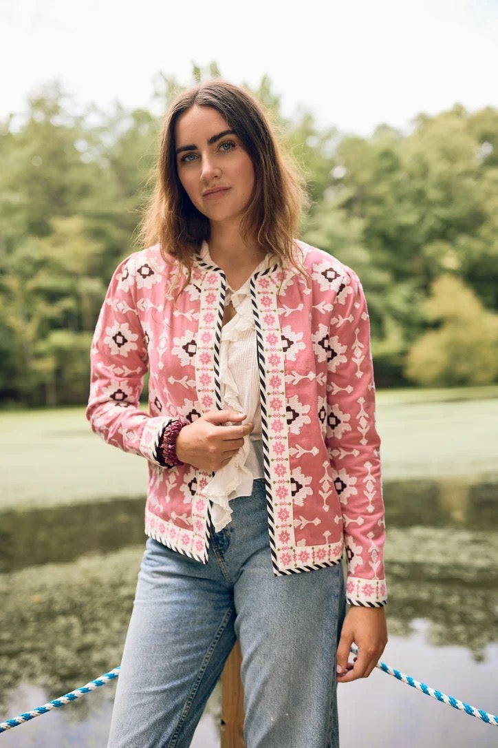 Rosy Embroidered Jacket