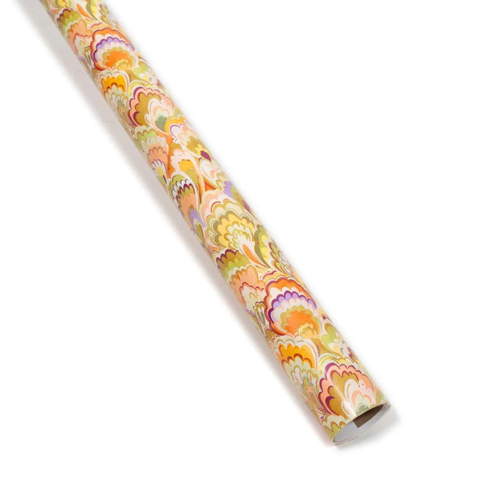 Marbled Ceramica Rspbrry/chartreuse Wrapping Paper