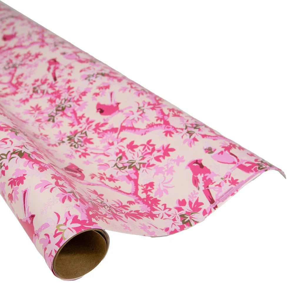 Scenic Songbirds Rose Wrapping Paper