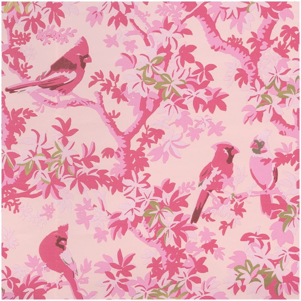 Scenic Songbirds Rose Wrapping Paper