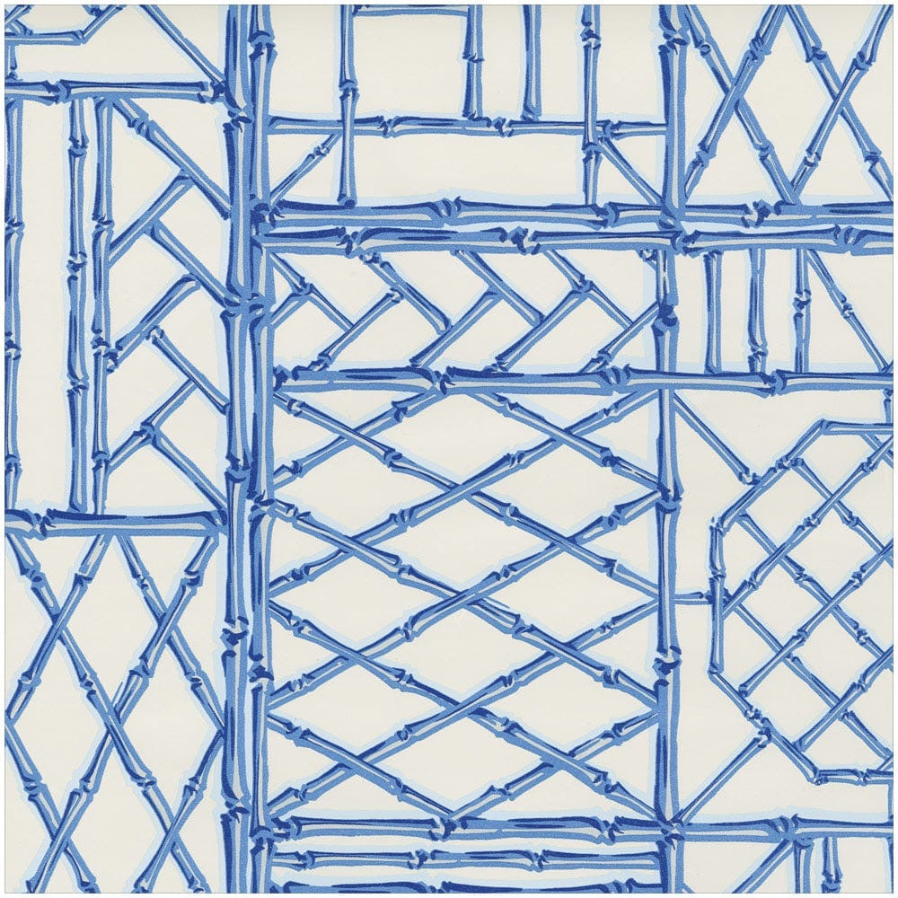 Bamboo Screen in Blue Wrapping Paper