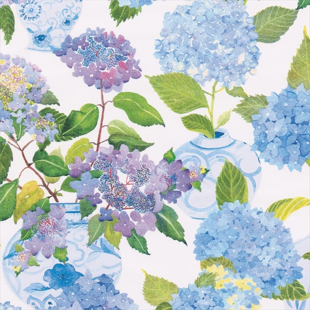 Hydrangeas And Porcelain Wrapping Paper