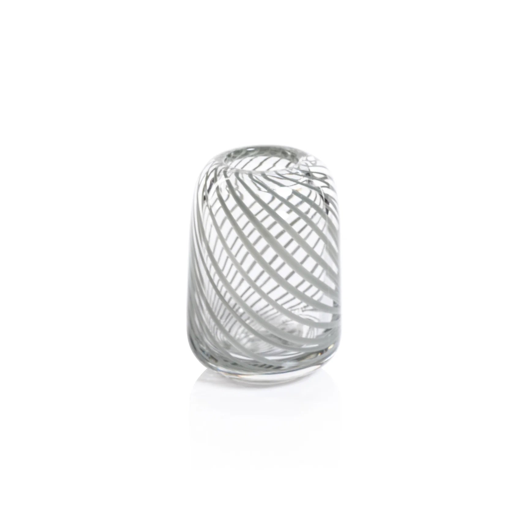 Claire Bud Vase w/ White Swirl