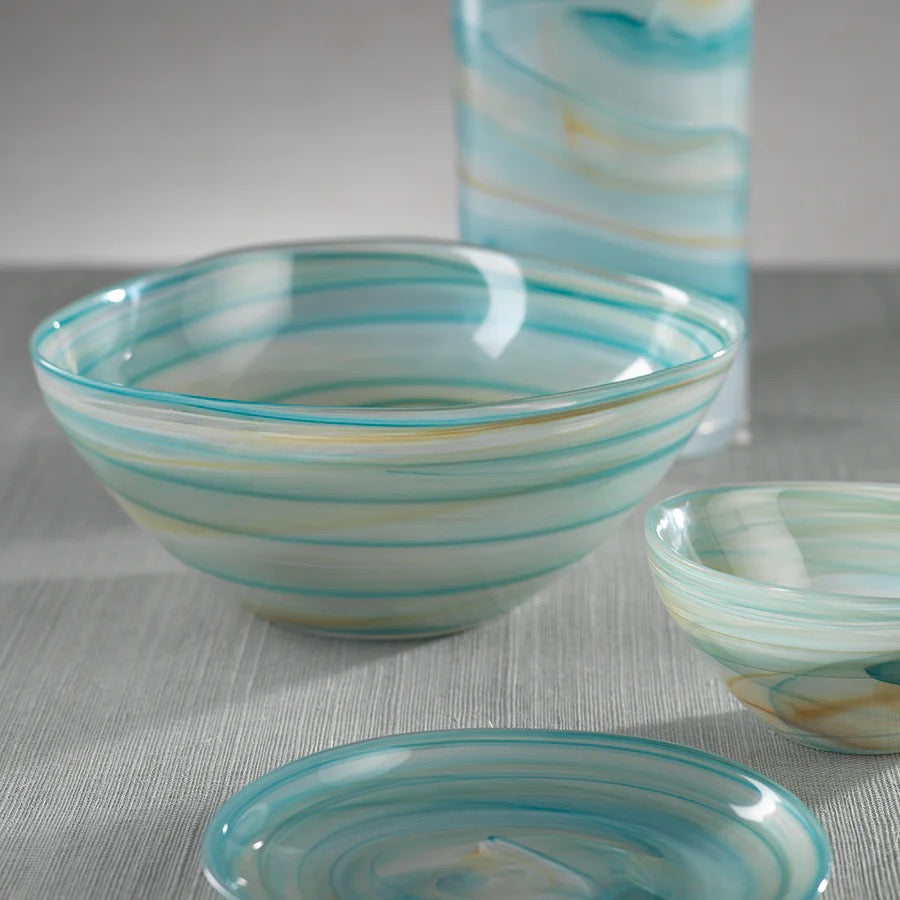 Lagoon Alabaster Glass Bowl - Large