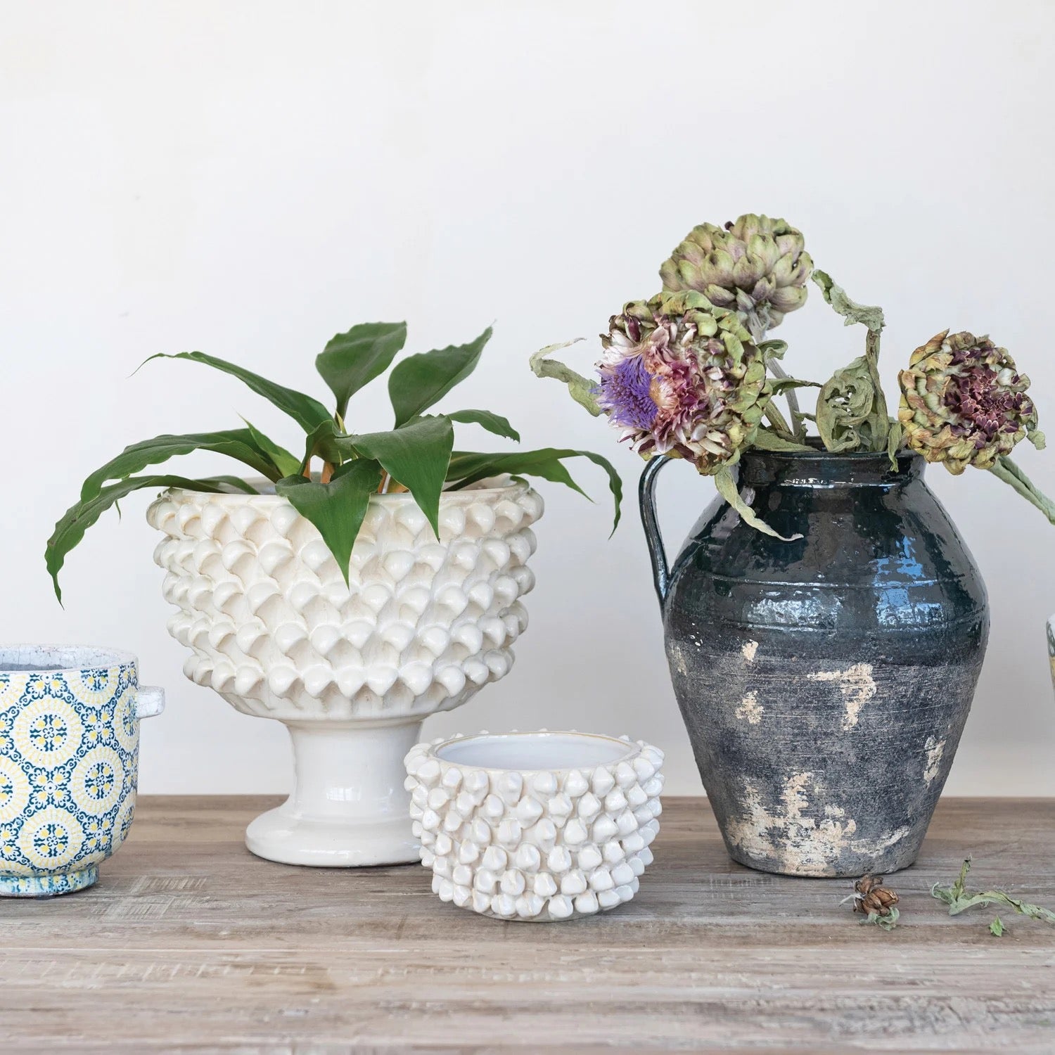 Stoneware Planter Cream Color