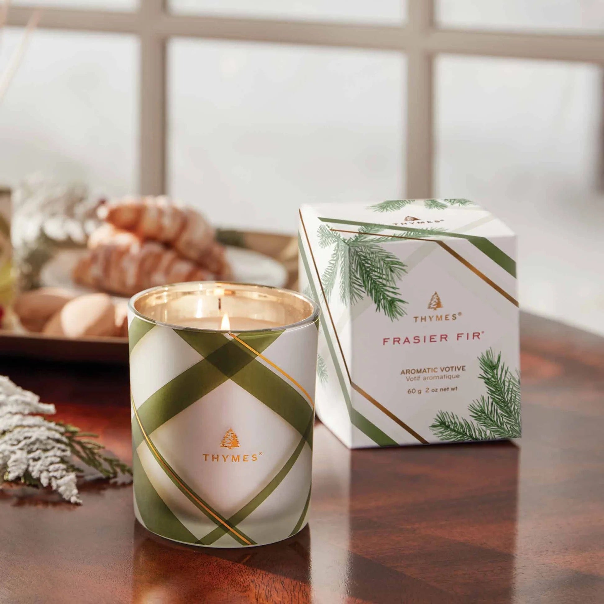 Frasier Fir Frosted Plaid Poured Candle