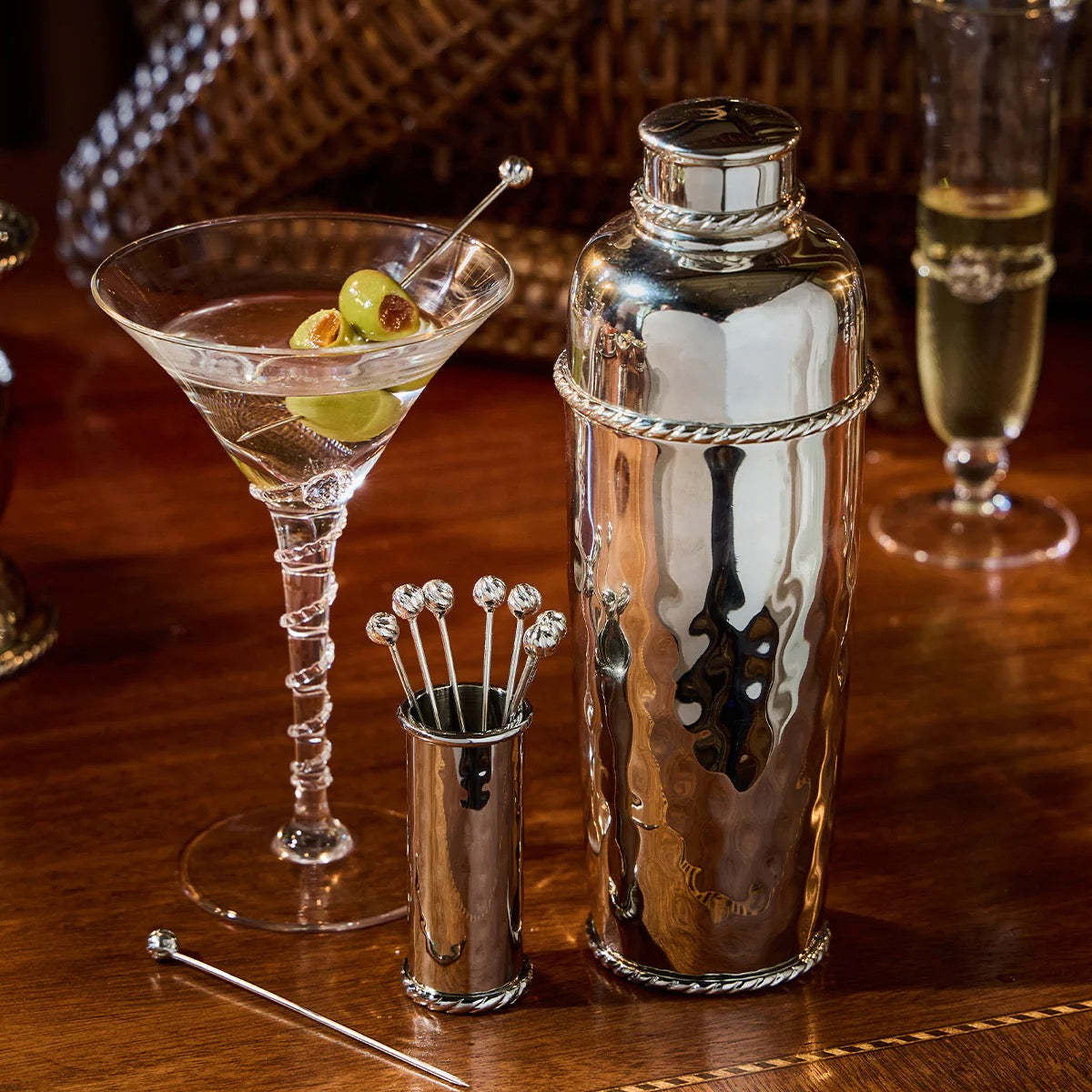 Cocktail Picks and Holder