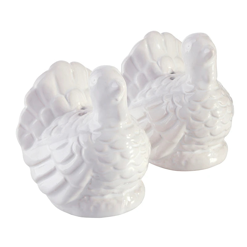 Ceramic Turkey Salt + Pepper Shakers