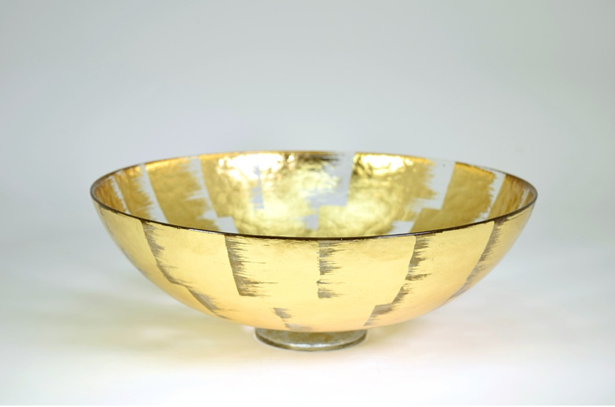 Hand Pressed Bubble Glass Bowl - by Tamara Childs
