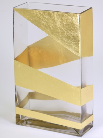 Tall Rectangular Vase - Gold Roadz