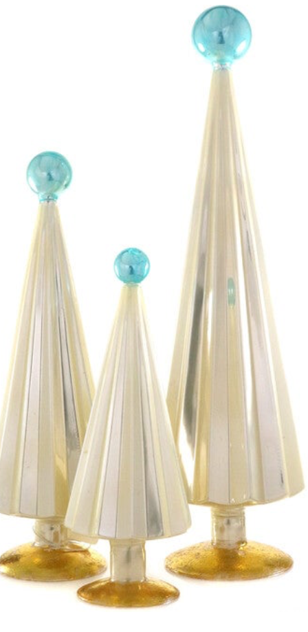 Pleated Tree - Pearl and Blue