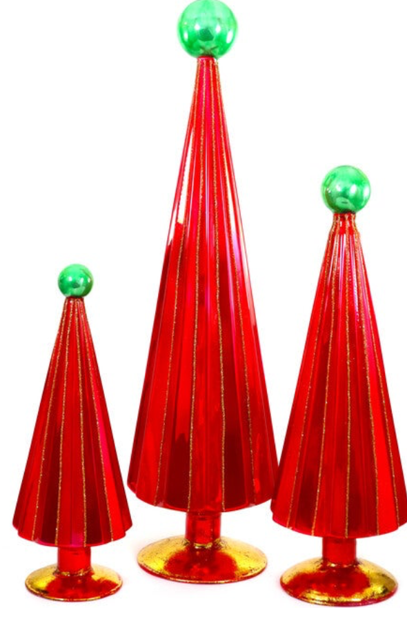 Pleated Tree - Red and Green