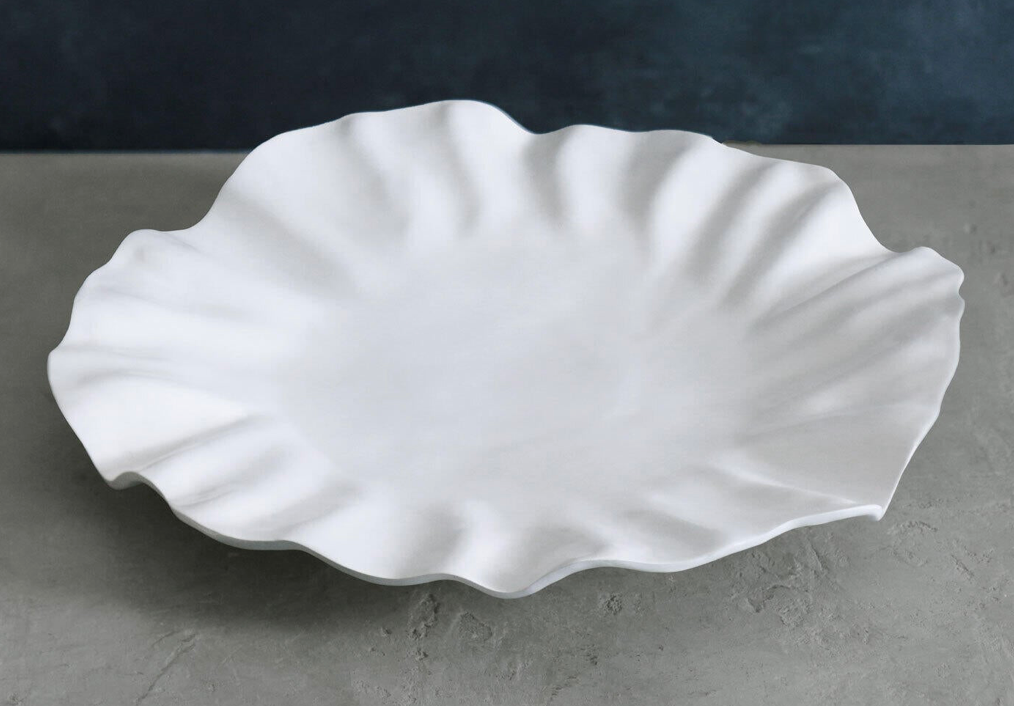 VIDA Bloom Large Round Platter (White)