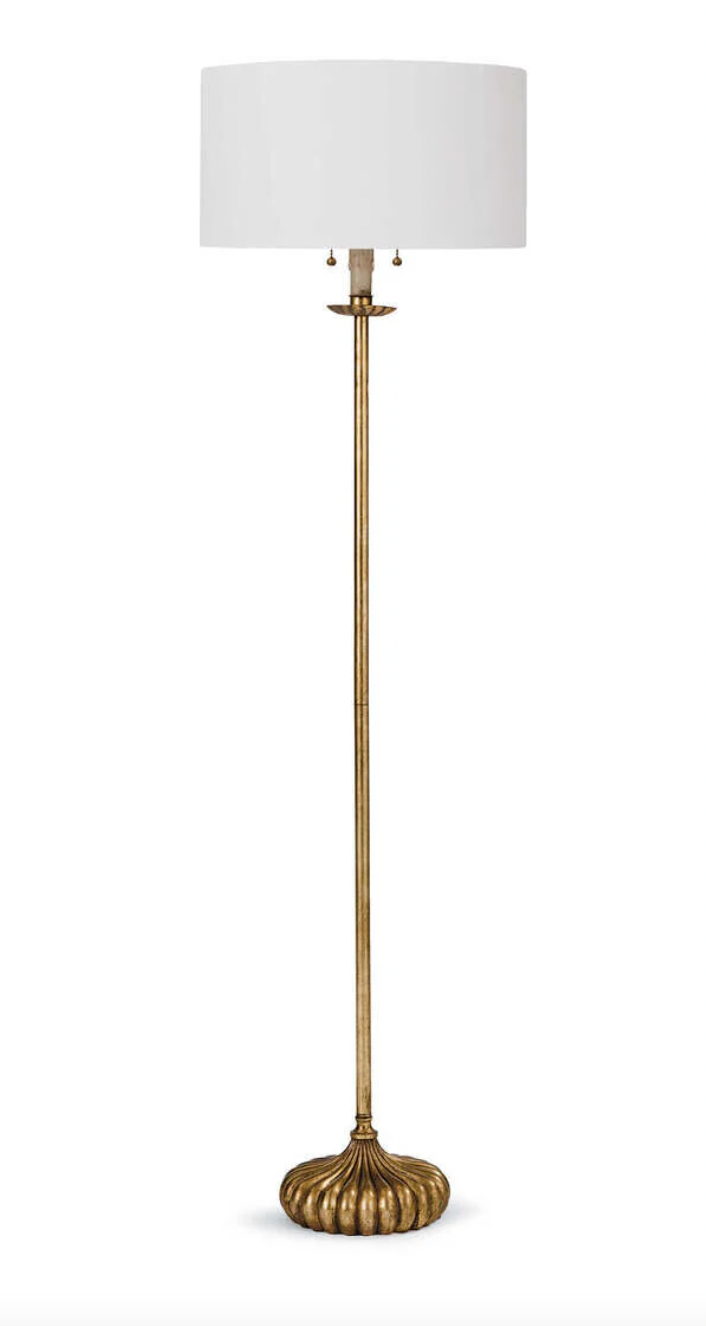 Clove Stem Floor Lamp, Gold