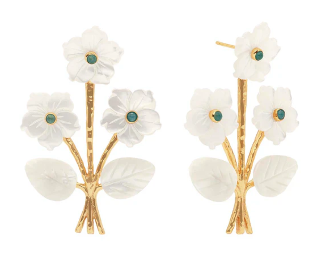 Mermaid Garden Bouquet Post Earrings