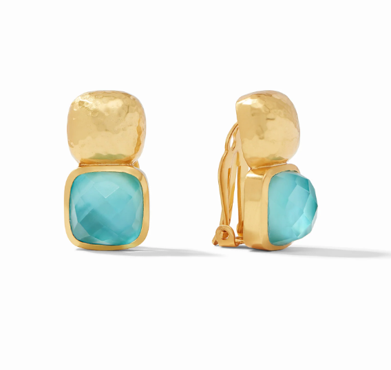 Catalina Clip Iridescent Aquamarine Blue