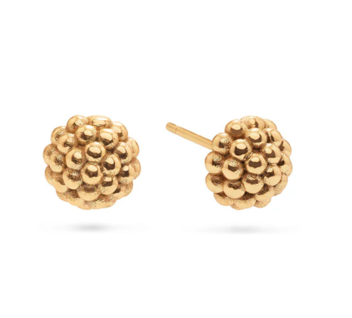 Berry Stud Earrings Gold