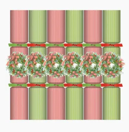 Ribbon Stripe Wreath - Christmas Cracker