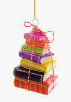 Stacked Tomes Bright Ornament