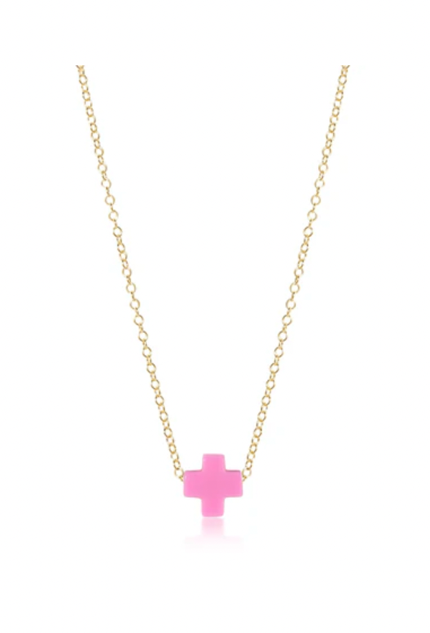 16" Necklace Gold- Signature Cross
