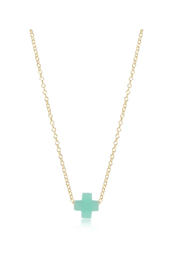 16" Necklace Gold- Signature Cross