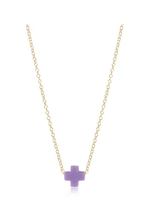 16" Necklace Gold- Signature Cross