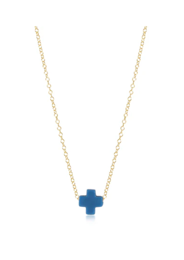 16" Necklace Gold- Signature Cross