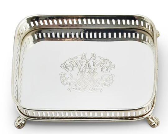 Engraved Silver Tray