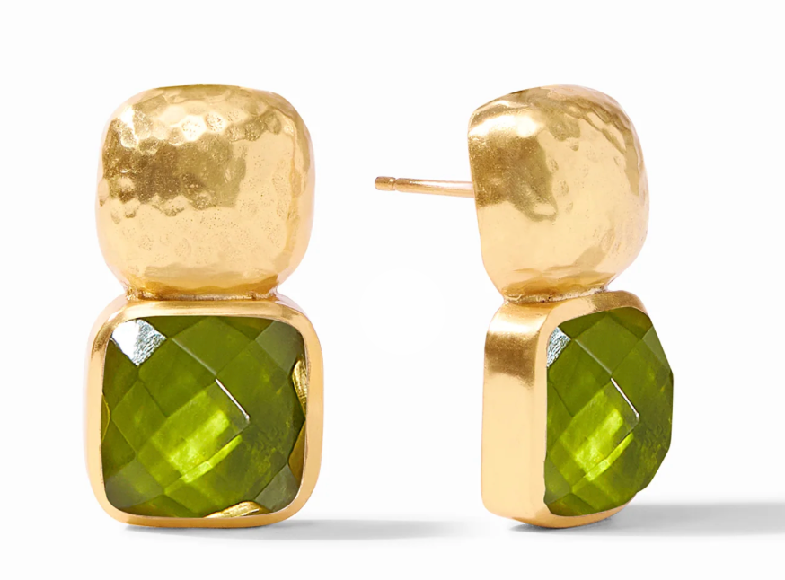 Catalina Stud- Iridescent Jade Green