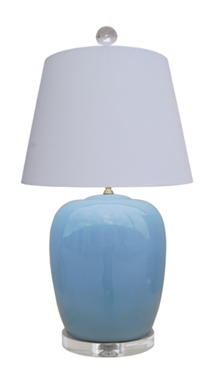 Ice Blue Jar Lamp