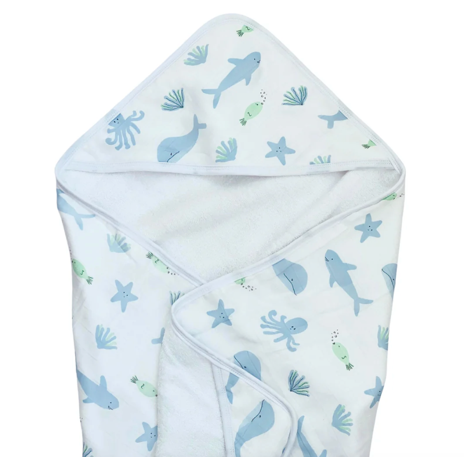 Hooded Towel - under the sea