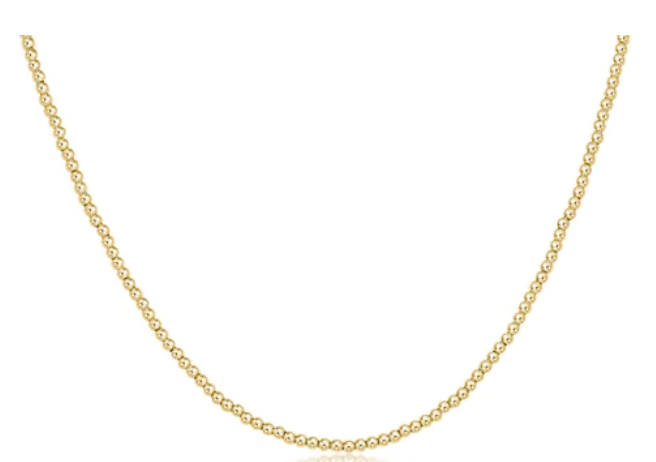 15" Choker Classic Gold 3mm Bead