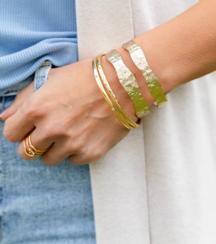 Bold Textured Cuff Bracelet