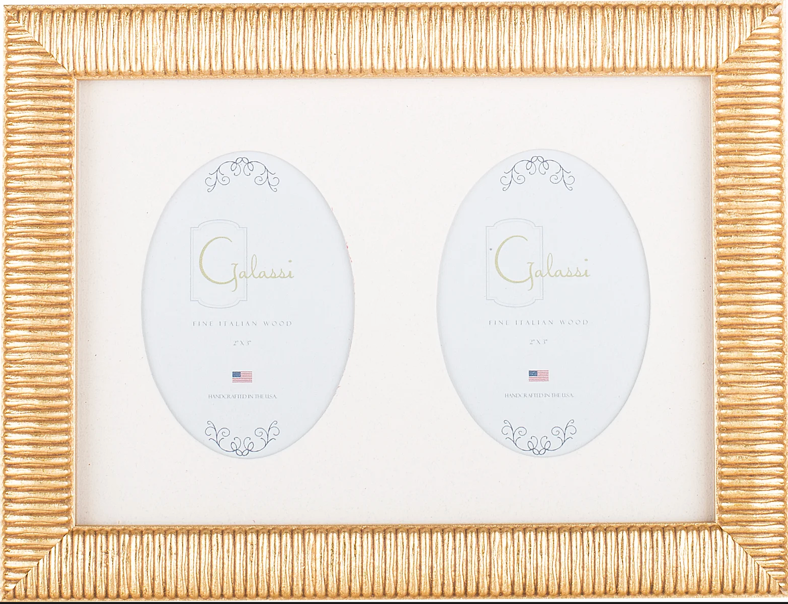 Gold Linear w/ Double Wallet Oval Mat