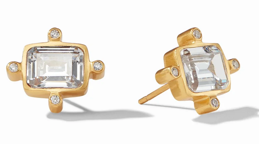 Clara Stud Iridescent Clear Crystal