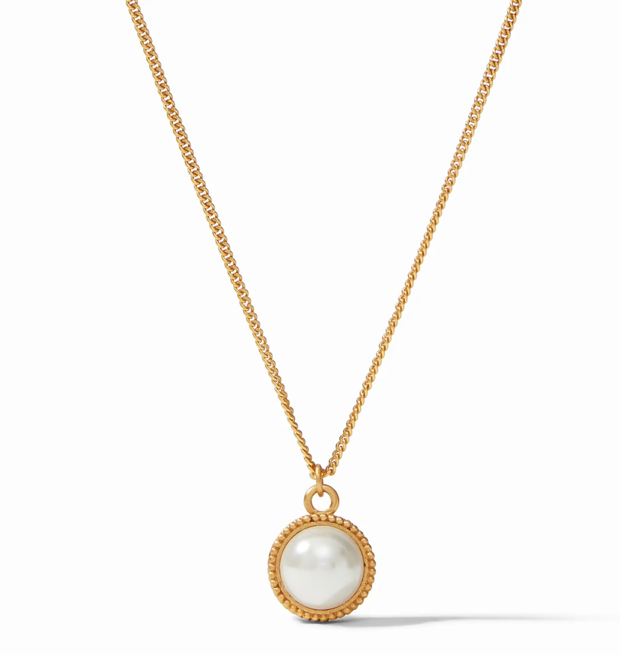 Fleur-de-Lis Solitaire Necklace - Pearl