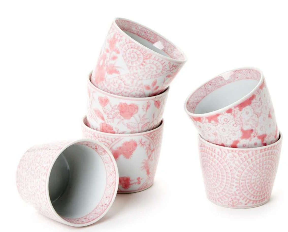Pink Chinoiserie Cachepots