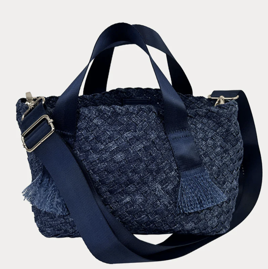 Darcy Denim Woven Small Handbag