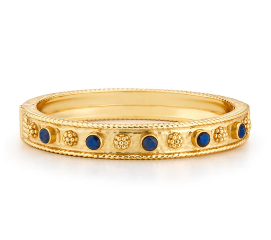 Berry Gem Classic Hinged Bangle (Blue Labradorite)