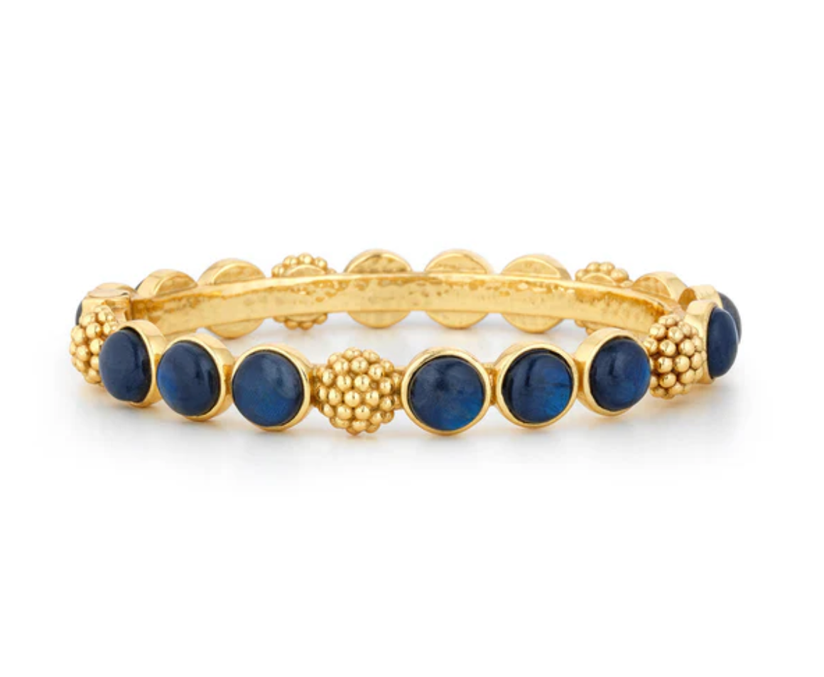 Berry Gem Petite Hinged Bangle (Blue Labradorite)
