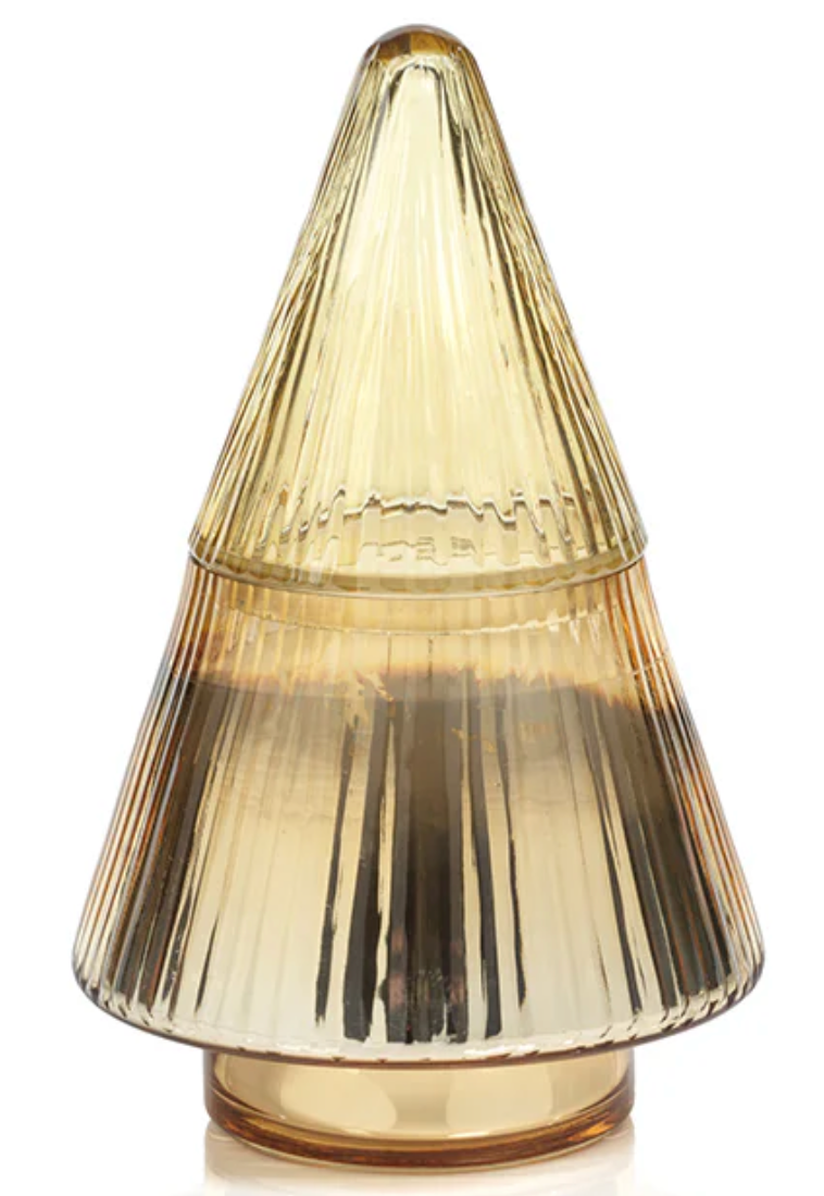 Siberian Fir Tree Candle Jar - Gold