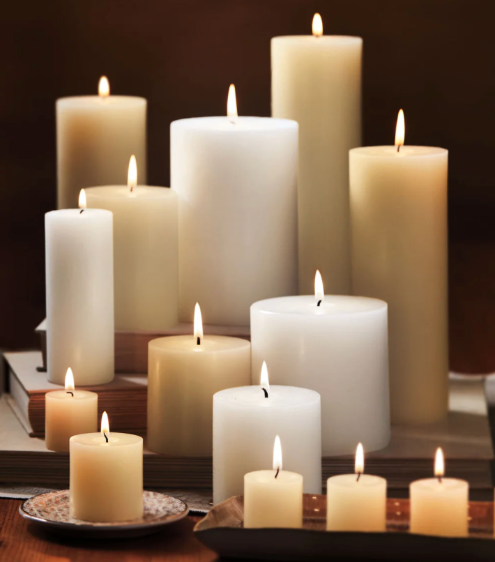 Tag Pillar Candle