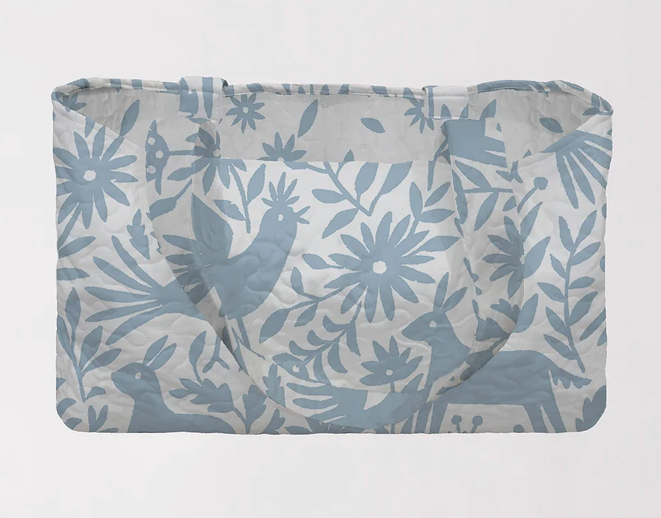 Piper Otomi Light Blue Quilted Tote Bag